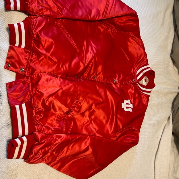 Indiana Hoosiers satin bomber jacket. - Picture 3 of 12